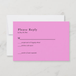 Tarjeta de Respuesta para Boda Celestial Negra y R