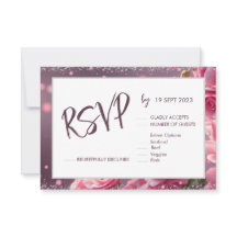 Tarjeta de respuesta para boda con letra manuscrit