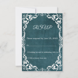 Tarjeta de respuesta para boda con Papel Picado me