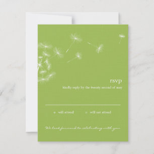 Tarjeta de respuesta para boda Dandelion Wish (Lim