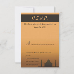 Tarjeta de respuesta para boda de ensueño india