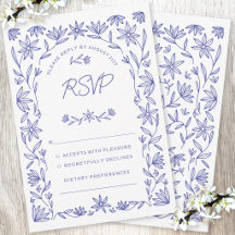 Tarjeta de Respuesta para Boda de Flor Silvestre A