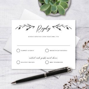 Tarjeta de respuesta para Boda de Flor Silvestre R