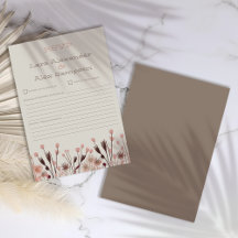 Tarjeta de Respuesta para Boda de Flores Silvestre