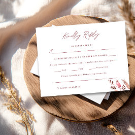 Tarjeta de Respuesta para Boda de Flores Silvestre