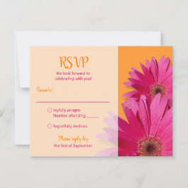 Tarjeta de Respuesta para Boda de Gerbera Daisy Na