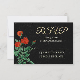 Tarjeta de Respuesta para Boda de Noche Estrellada