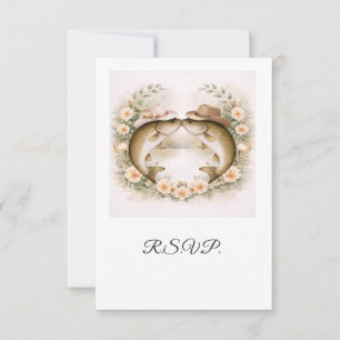 Tarjeta de respuesta para boda de pesca en Texas