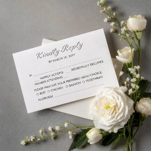 Tarjeta de Respuesta para Boda de Romance Ardiente
