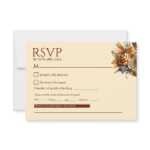 Tarjeta de Respuesta para Boda de Romance Clásico