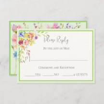 Tarjeta de Respuesta para Boda de Summer Blooms Fl