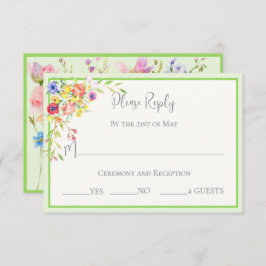 Tarjeta de Respuesta para Boda de Summer Blooms Fl