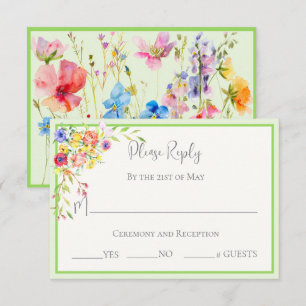Tarjeta de Respuesta para Boda de Summer Blooms Fl