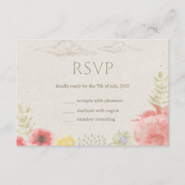 Tarjeta de Respuesta para Boda de Verano en el Pra