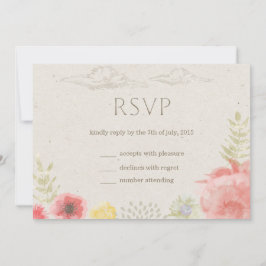 Tarjeta de Respuesta para Boda de Verano en el Pra