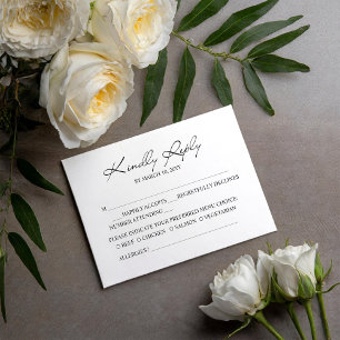 Tarjeta de Respuesta para Boda Divertida y Alegre