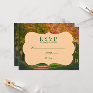 Tarjeta de respuesta para boda en un colorido día