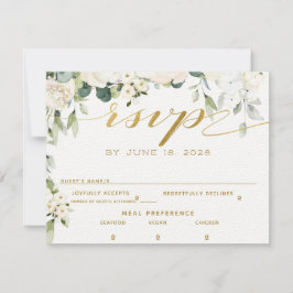 Tarjeta de respuesta para boda Epifanía Peonía Bla