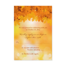 Tarjeta de Respuesta para Boda Esplendor de Otoño