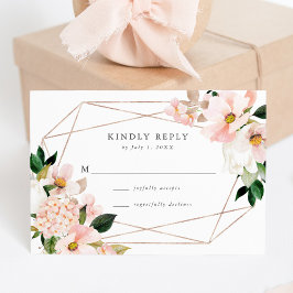 Tarjeta de respuesta para boda floral de primavera
