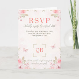 Tarjeta de Respuesta para Boda Floral Romántica – 