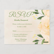 Tarjeta de respuesta para boda islámica | Invitaci