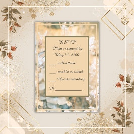 Tarjeta de respuesta para boda Pastel Wildflower M