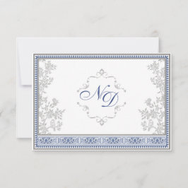 Tarjeta de respuesta para boda real turca