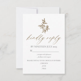 Tarjeta de Respuesta para Boda RSVP Por Favor Resp