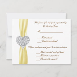 Tarjeta de respuesta para Bodas Amarillos del Cora