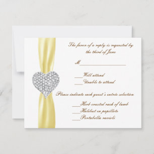 Tarjeta de respuesta para Bodas Amarillos del Cora