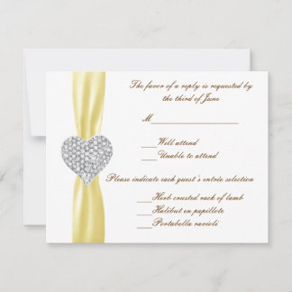 Tarjeta de respuesta para Bodas Amarillos del Cora