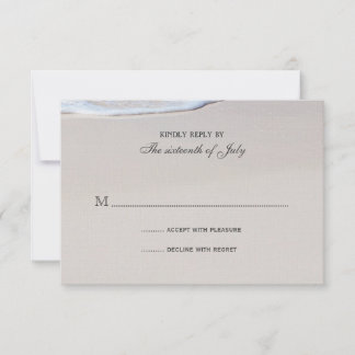 Tarjeta de respuesta para Bodas de 4 bares y arena