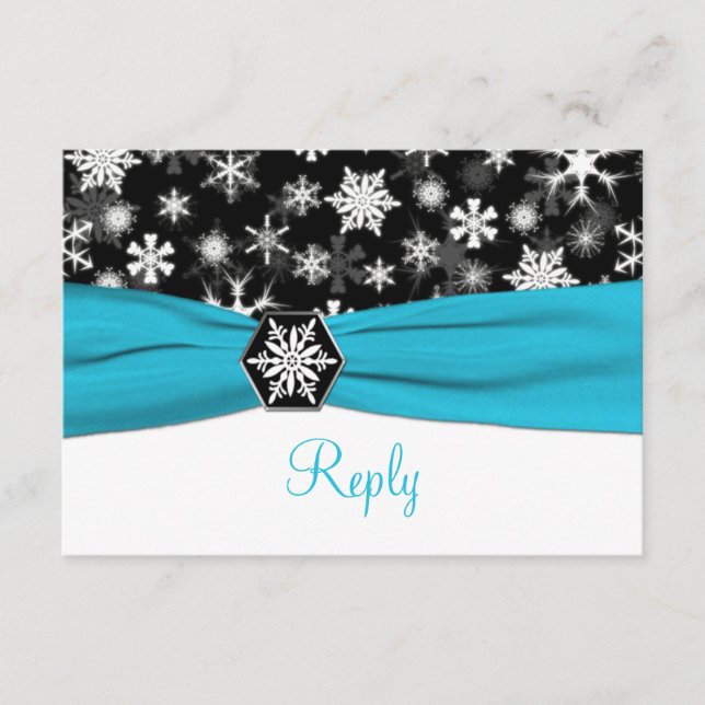 Tarjeta de respuesta para Bodas de copos de nieve  (Anverso)