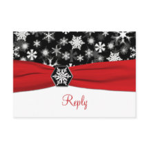 Tarjeta de respuesta para Bodas de copos de nieve