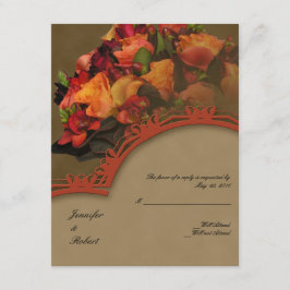 Tarjeta de respuesta para Bouquet Rose Fall