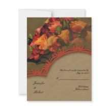 Tarjeta de respuesta para Bouquet Rose Fall