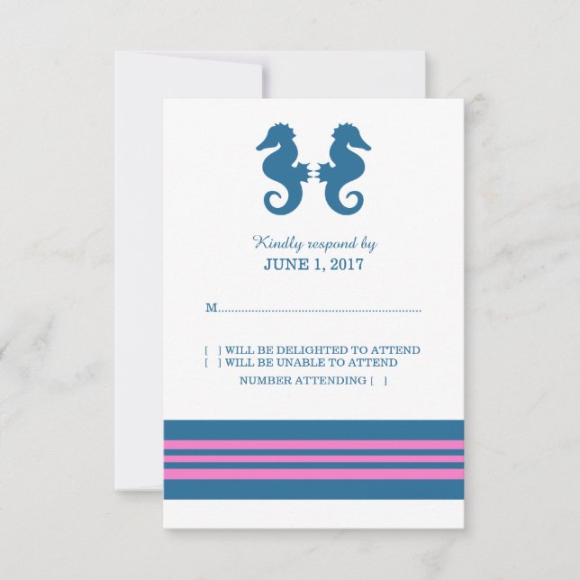 Tarjeta de respuesta para caballitos de mar náutic (Anverso)
