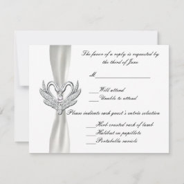 Tarjeta de respuesta para cisnes plateados de cint