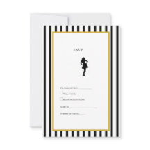 Tarjeta de respuesta para cumpleaños 30 Black & Go