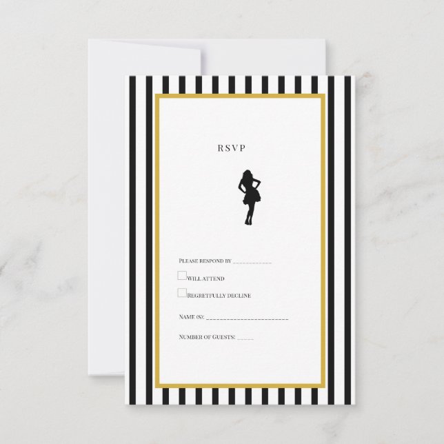 Tarjeta de respuesta para cumpleaños 40 Black & Go (Anverso)