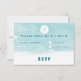 Tarjeta de respuesta para el dólar de arena acuare