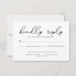 Tarjeta de respuesta para elección de comida de ca