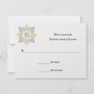Tarjeta de respuesta para invitación de boda celta