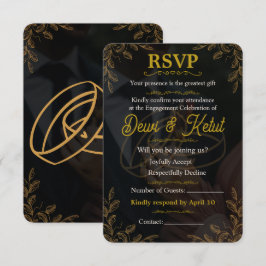 Tarjeta de respuesta para invitación de compromiso