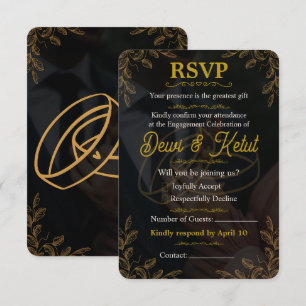 Tarjeta de respuesta para invitación de compromiso