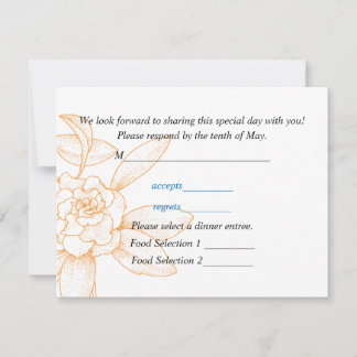 Tarjeta de Respuesta para Invitaciones de Boda
