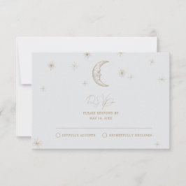 Tarjeta de respuesta para la boda celestial de est