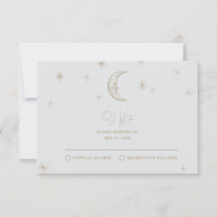 Tarjeta de respuesta para la boda celestial de est