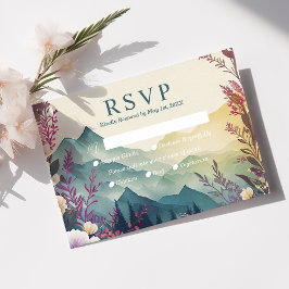 Tarjeta de respuesta para la boda de Spring Mounta